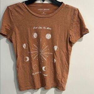 Lucky Brand Graphic T-Shirt - Clay/Brown - Size XS